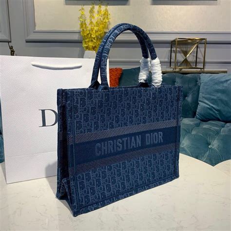 christian dior bag blue tote|christian dior small book tote.